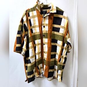 *SOLD ON DEPOP* Men's Multicolor Plaid Shirt